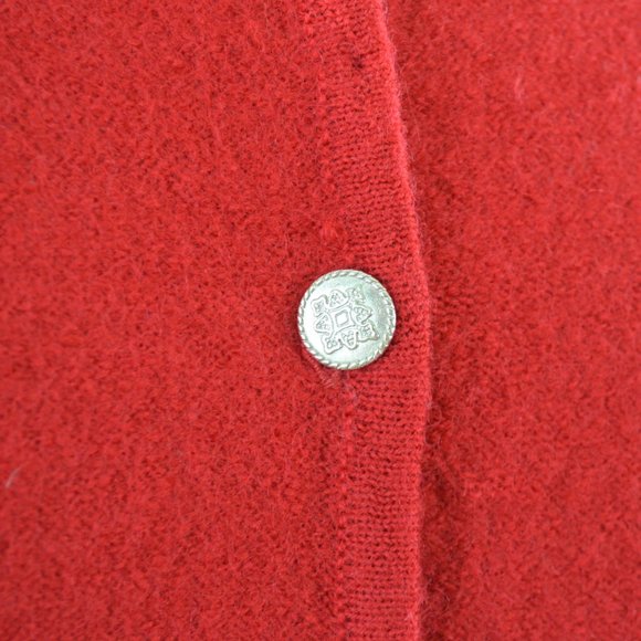 Tian Collection Red Wool Cardigan - Picture 8 of 10
